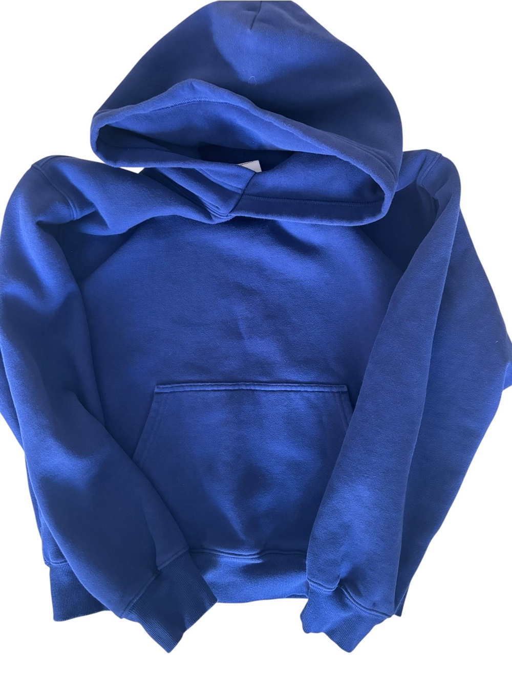 Aritzia Sweatfleece Women’s Royal Blue Hooded Sweatshirt Perfect Fit Cut Size S